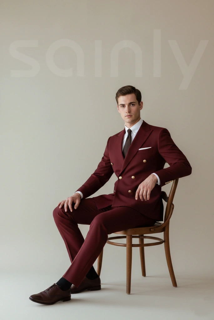 Sainly_Mens_Maroon_Two_Piece_Suit_Sitting_