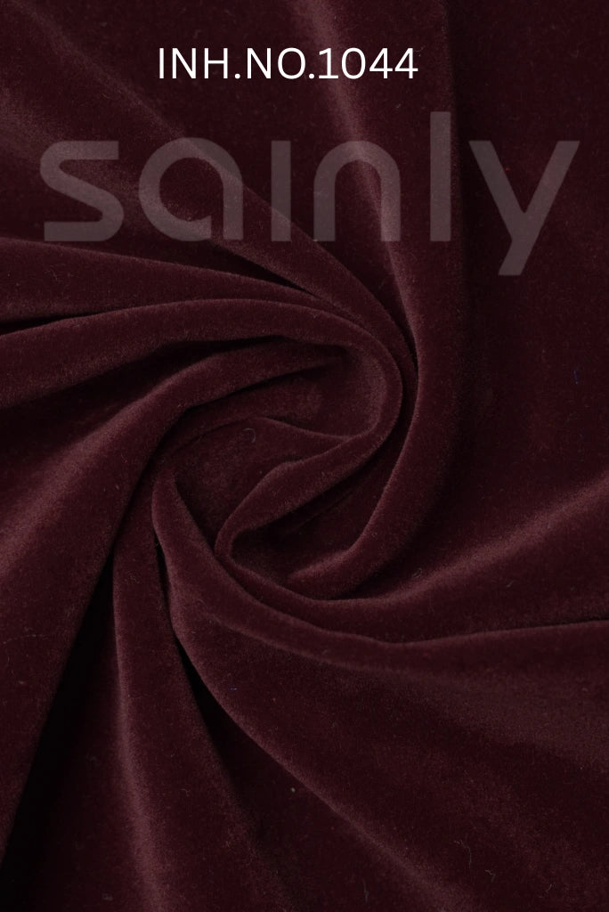 Sainly Wine Velvet Fabric Swatches INH.NO.1044