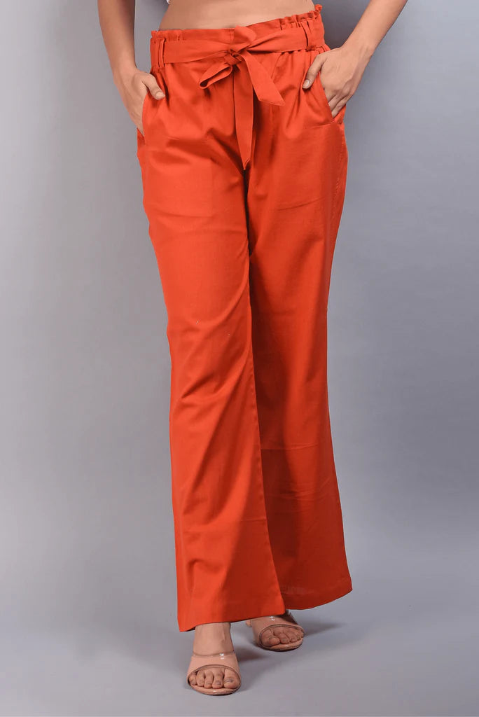 Orange pant for women