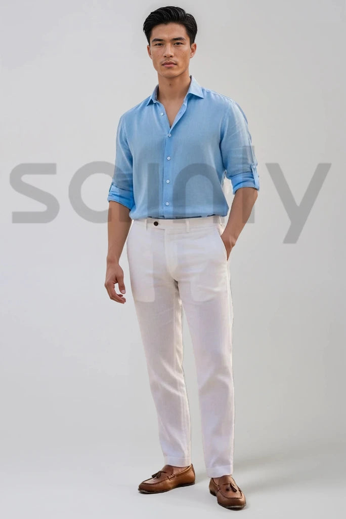 Men Linen White Pant Collection