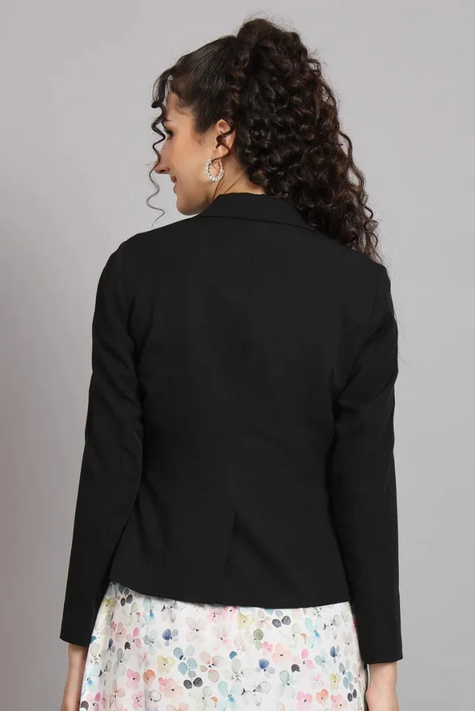 Women black blazer-black