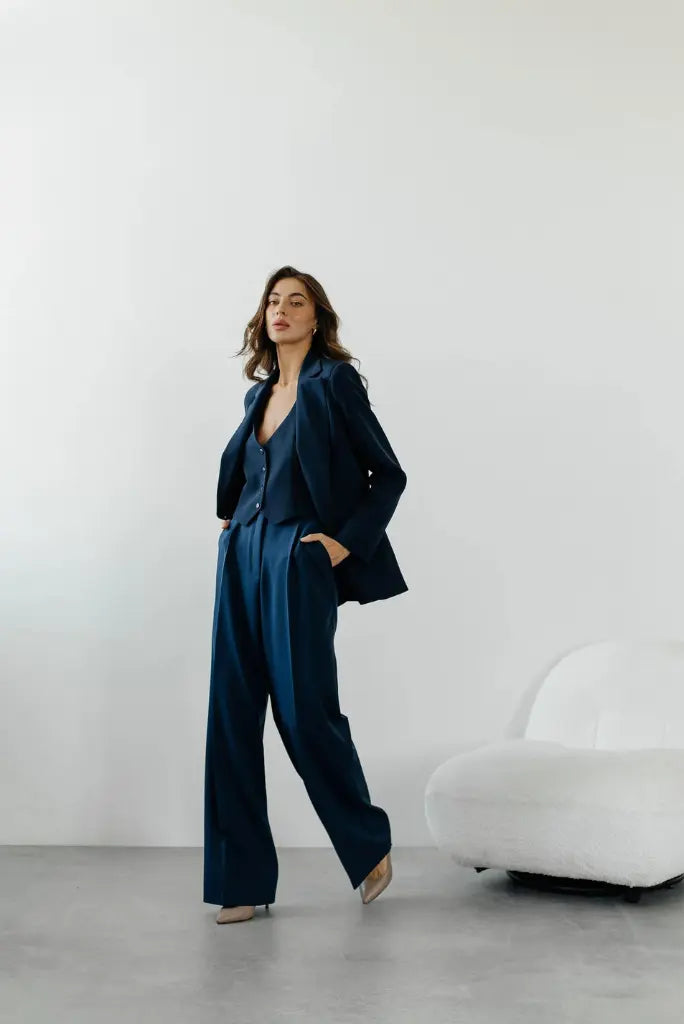 Navy blue suit for women