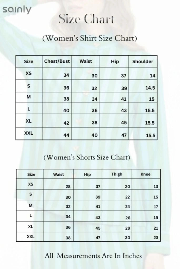 Women_short_and_shirt_size_chart