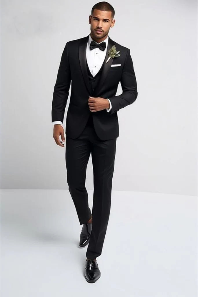 black suit for men-Front