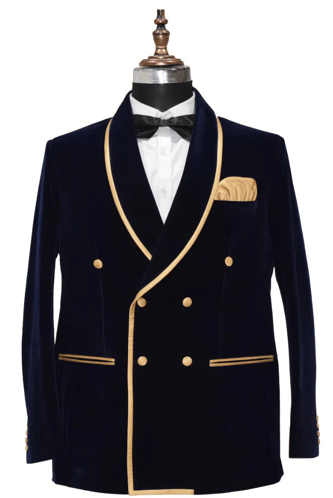 men black velvet jacket for winter-Front