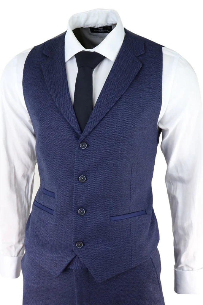 men stylish tweed wedding suit-Front