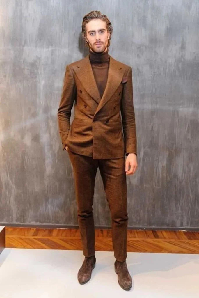 men two piece wedding wear suit-Front