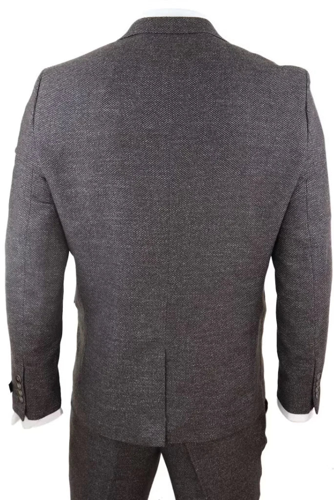 men wedding wear groom tweed suit-Back