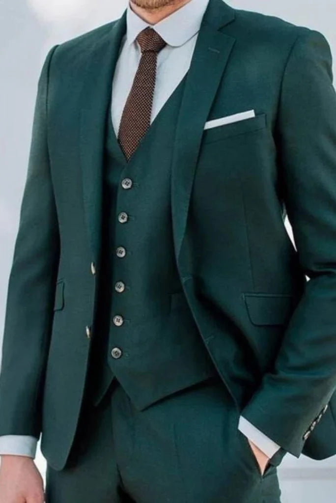 teal green men party wear trending suit for men-Front