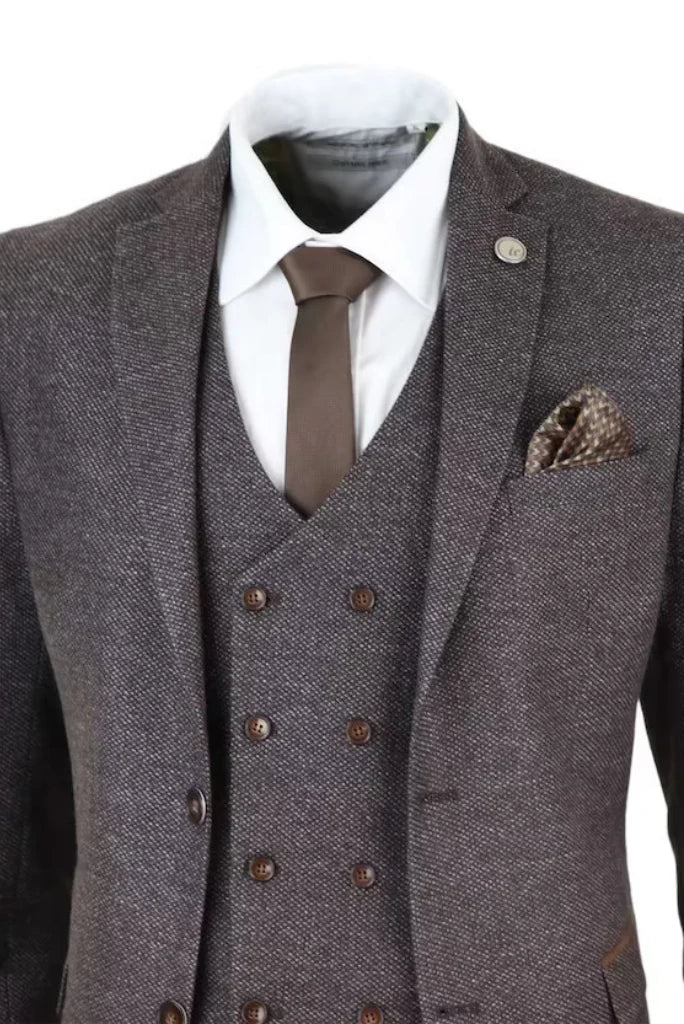 tweed stylish suit for men-Front